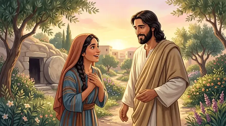 Mary meets the risen Jesus